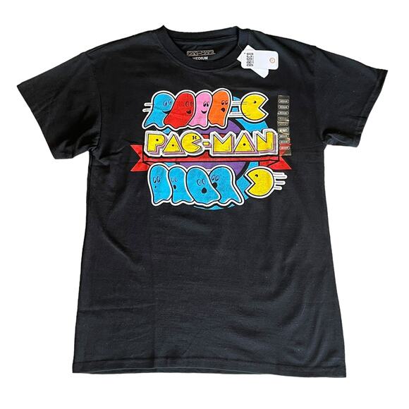 Brisco Other - NEW Pac Man Graphic T SHIRT MED Men's Women's TEE 100% Cotton Black Multi Brisco